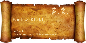 Panitz Kitti névjegykártya